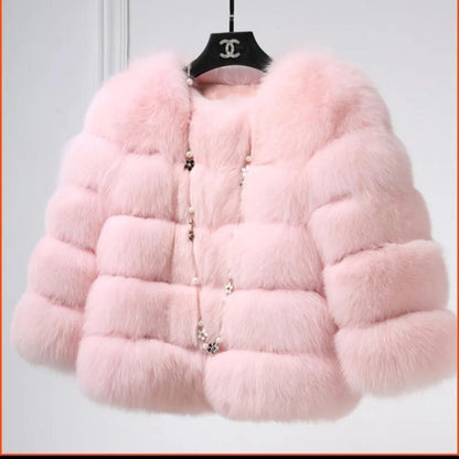 2021 New Faux Fur Coat Women's Autumn and Winter Fashion Temperament Coat Ladies Warm Vest