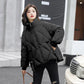 Down Jacket Women's Casual All-match White Velvet Stand-up Collar Jacket To Keep Warm