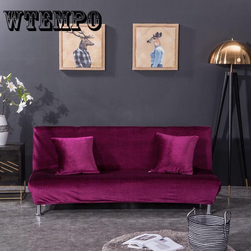 Fold Armless Sofa Bed Cover Folding Seat Slipcover Covers Bench Couch Protector Elastic Futon Cover