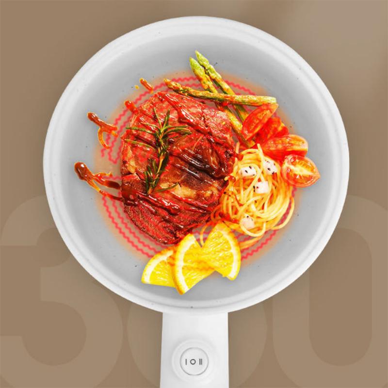 Small Electric Pot, Student Dormitory, Small Pot, Multi-function Electric Frying and Cooking All-in-one Pot, Small White Pot, Household Cooking