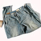 Washed Retro Jeans Men's Slim and Worn Straight Trousers Overalls