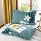 Household Crystal Velvet Thick Quilted Pillowcase Winter Warm Flannel Pillowcase Coral Fluffy Bedding