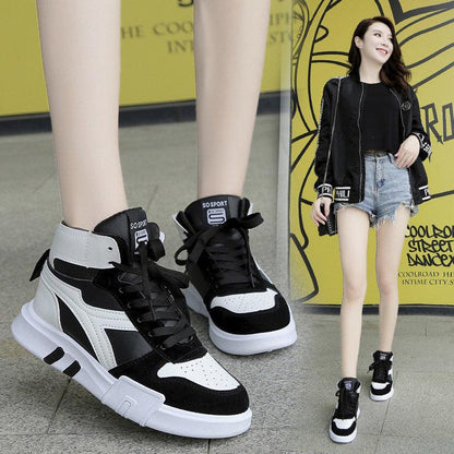 Hip-hop High-top Running Sports Shoes Female Students Korean Version of Wild Fashion Casual Shoes