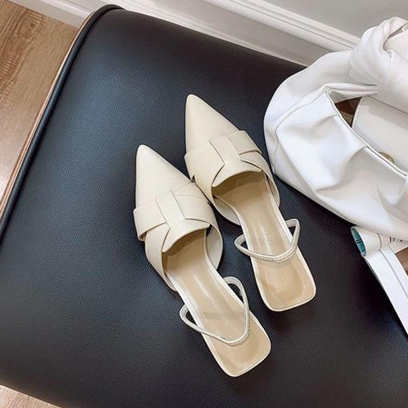 Women's Shoes Summer Roman Fairy Style Cross-pointed Thick Heel Mid-heel Non-toed Sandals