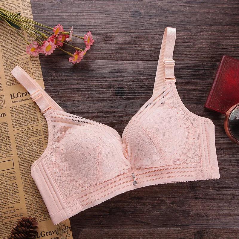 Summer Thin Sexy Lace Without Steel Ring Gather Upper Collection Auxiliary Breast Adjustment Type Women's Underwear Bra