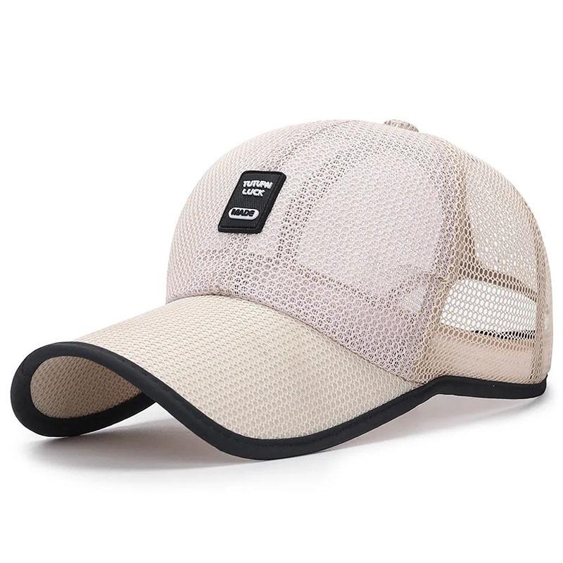 Hats Men's Summer Sun Hats Outdoor Sun Protection Sun Hats Baseball Caps Linen Summer Mesh Caps Breathable Peaked Caps