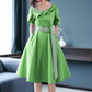 Women Casual Sashes A Line Party Dress Ladies Belt Waist Turn Down Collar OL Style Shirt Dress Summer