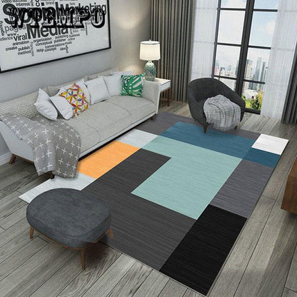 Geometric Print Non Slip Microfiber Washable Long Runner Mat Floor Mat Rugs Hallway Carpets