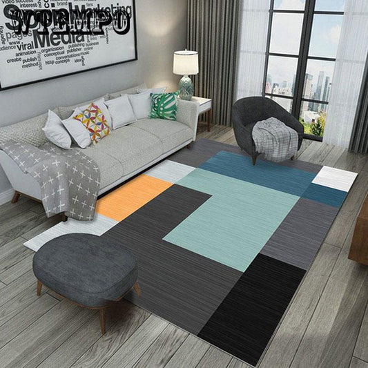 Geometric Print Non Slip Microfiber Washable Long Runner Mat Floor Mat Rugs Hallway Carpets