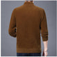 Men Clothing Imitation Mink All-match Base Shirt Men's Diagonal Zipper Stand-up Collar Warm Sweater