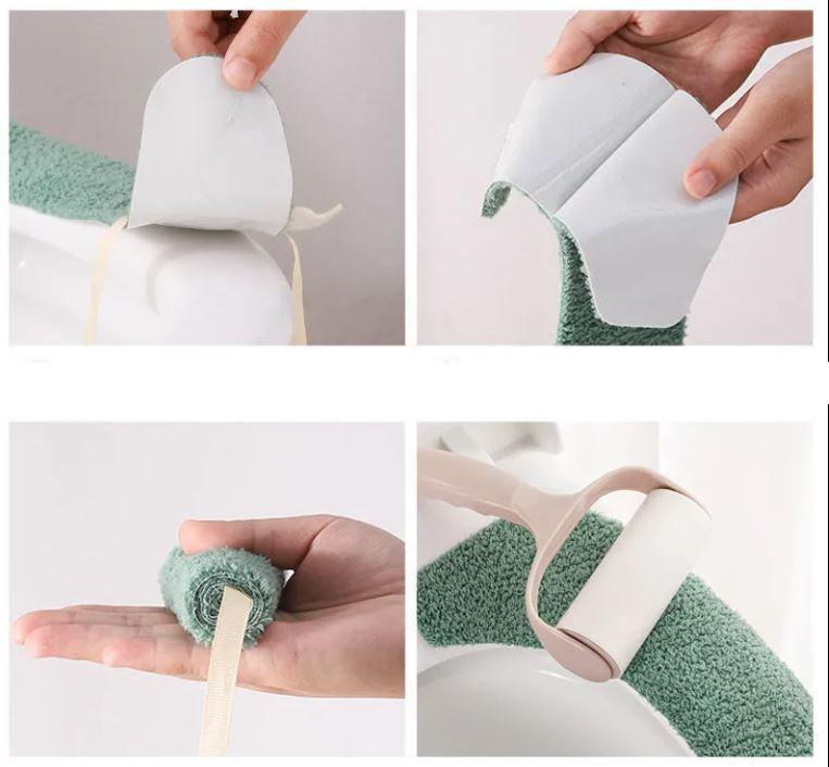 Toilet Mat Four Seasons Universal Thickened Waterproof Toilet Cover Washable Seamless Toilet Sticker