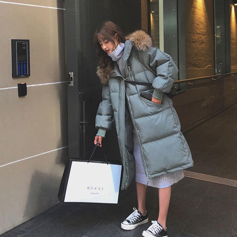 Women's Mid-length Over-the-knee Winter Padded Clothes Fashion Loose Students Thick Bread Clothes