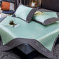 Three-piece Summer Skin-friendly Ice Silk Bed Sheet Mat Washable Non-slip Bedding Protection Cover