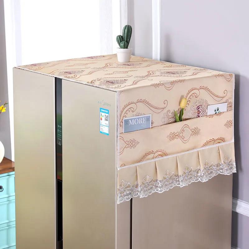 Refrigerator Cover Cloth Refrigerator Cover Single Door Double Door Refrigerator Towel Washing Machine Cover Universal Cover Towel Dustproof