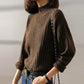 Winter Women Sweaters Pullovers Long Sleeve Turtleneck Knitting Sweater Loose Pullover Ladies Fall Sweater Solid Oversize Jumpers Thick Warm Tops