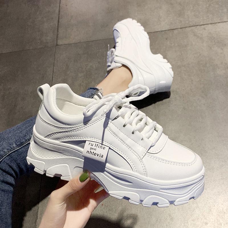 Platform Sneakers Women Spring Shoes Woman White Sneakers Girl Students Casual Shoes Dad Shoes