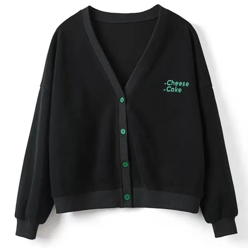 Sweater Cotton Jacket Women Korean Loose Loose Autumn and Winter Thin All-match Jacket Cardigan Sweater Short Baseball Uniform
