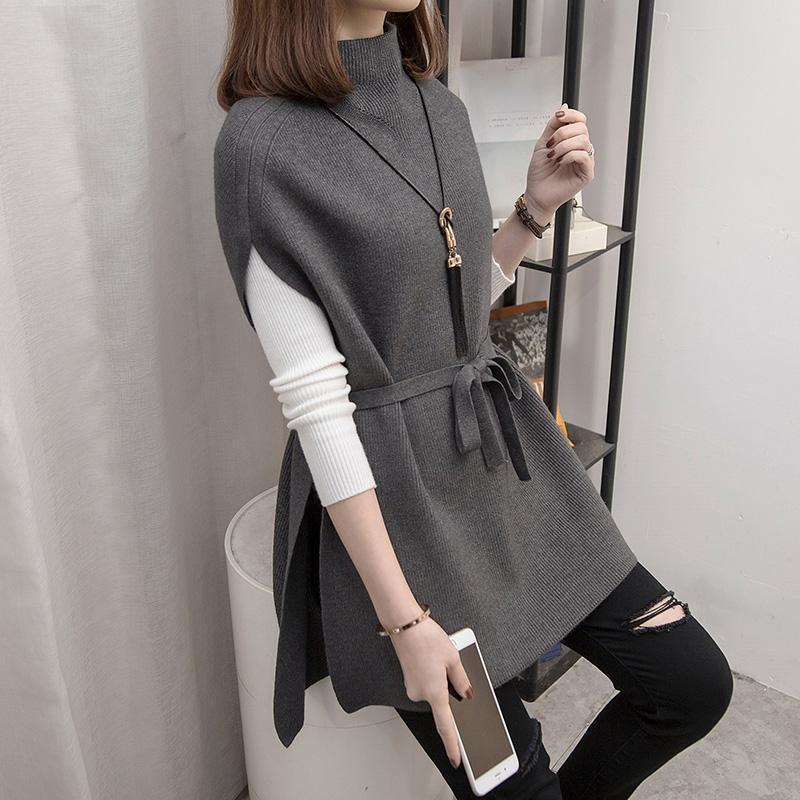 Korean Sweater Sweater Women's Bottomed Shirt Vest Two-piece Set Loose Women's Versatile Long Sleeve