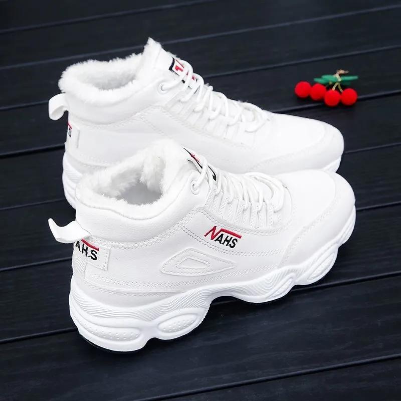 Women's Shoes Cotton Shoes Plus Velvet Sports Shoes High-top Women's Shoes Student Korean Version of The Old Shoes Winter