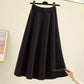 1PC Thick Skirt Knitted Pleated High Waist Midi Long Autumn Warm Dress Bottoming Skirts