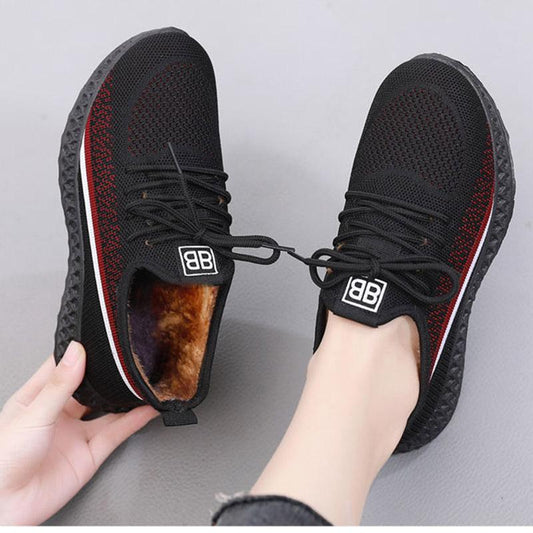 Winter Women's Cotton Shoes Plus Velvet Thick Cloth Shoes Mother Cotton Shoes Warm Casual Shoes