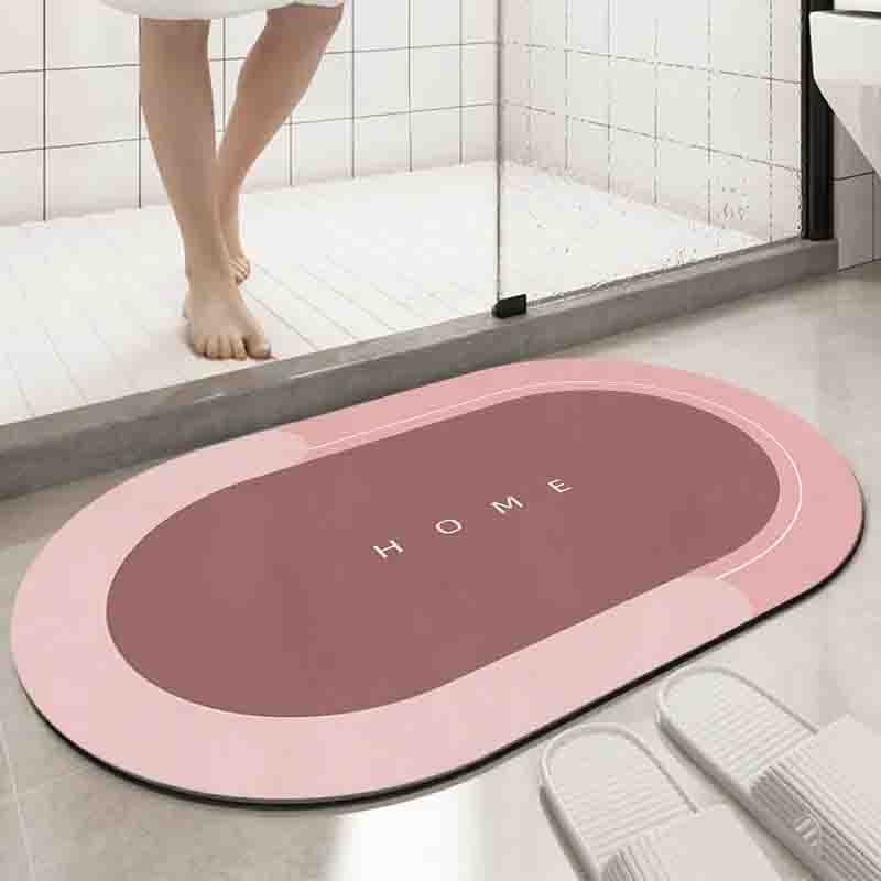 40*60cm Super Absorbent Silica Gel Floor Mat,Bathroom Carpet Floor Mats, Door Bathroom Non-Slip Mats