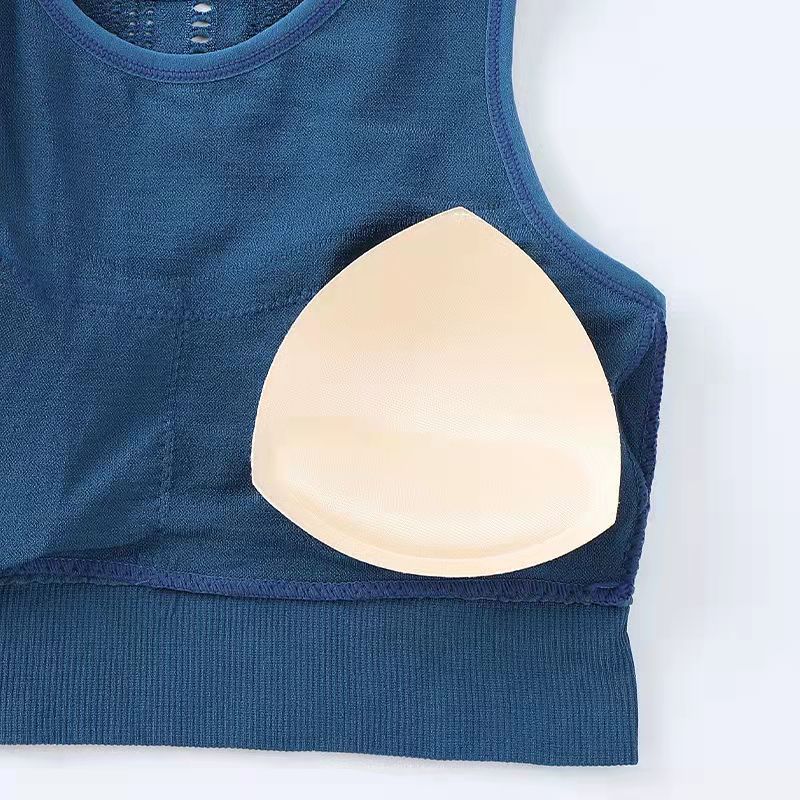 Women's Sports Bra No Underwire Shock Quick Dry Underwear Anti-gathering Stereotyped Beauty Back Hollow Vest with Removable Chest Pad Yoga Vest