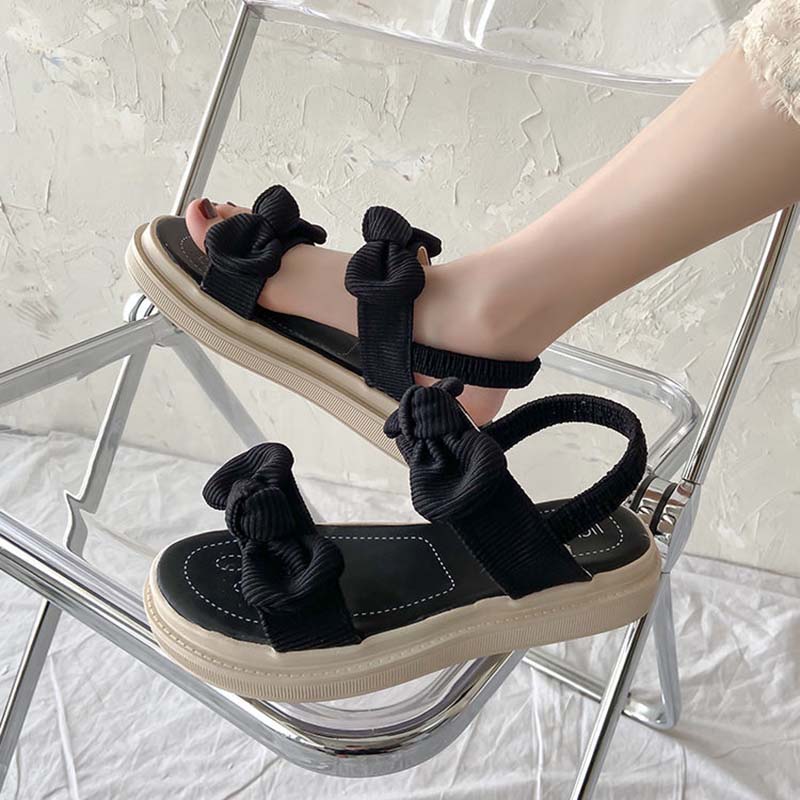 Outer Wear Sandals Female Summer Flat Bottom Fashion Student Fairy Style with Skirt