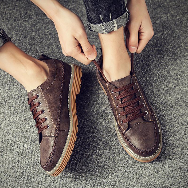 Oxford Shoes Men's Brock Leather Shoes Men's Work Shoes British Shoes Men's Casual Sneakers