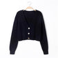 Single-breasted Knitted Cardigan Ultra Short High Waist Slimming Sweater Female Twist Fashion Jacket