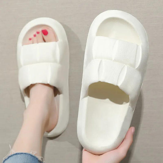Step on Shit Feeling EVA Slippers Women's Summer Home Non-slip Outside Wear Thick Bottom Bathroom Bath Slippers