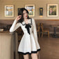 Dress Women Long Sleeve Spring and Autumn Dress Women Lace Sailor Suit Fashion Slim Skirt