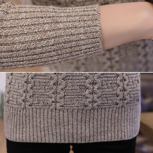 Autumn and Winter Men's Half Turtleneck Sweater Trend Slim Thickening Knitted Sweater Youth Sweater