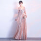 Golden Little Evening Dress Skirt Female Banquet Dinner Party Noble High-end Party Temperament Dress