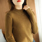 Autumn and Winter Half Turtleneck Slim Sweater Women's Simple Commuter Long-sleeved Top All-match Fashion Bottoming Shirt