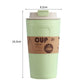 420ml Portable Practical Reusable Bamboo Fiber Coffee Cups Eco Friendly Non-slip Solid Travel Car Mugs Useful Outdoor