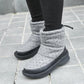 Women's Wear-resistant Ski Boots Down Warm Boots Winter Thick Cotton Shoes Outsole Home Shoes Mother Boots