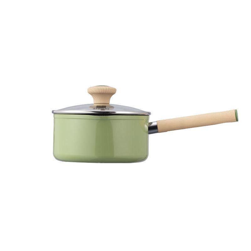 Avocado Color Maifan Stone Milk Pan Non-stick Pan Household Milk Pan General Milk Pan