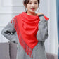 Autumn and Winter Korean Solid Color Triangle Scarf Air Conditioning Shawl Scarf Bib All-match Shawl Dual-use