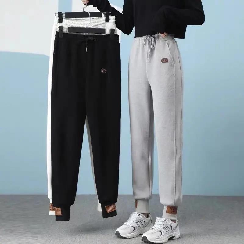 White Sports Pants Women's Spring and Summer Thin Loose Loose Beam Feet Explosion Models Small Pants Ins Tide