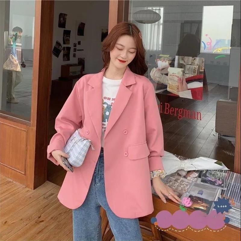 Casual Mid-length Loose Thin Blazer Women All-match Chiffon Suit Jacket Ladies Loose Casual Jacket Temperament Blazer