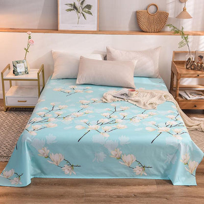 Flower Pattern Bed Sheet One-piece Four Seasons Universal Cotton Household Sheets Queen Size Bedding