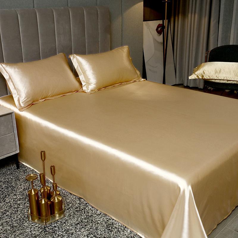 1.8m/2m Queen King Bed Sheet Summer Ice Silk Sheets Silk Slippery Household Ice Silk Sheets