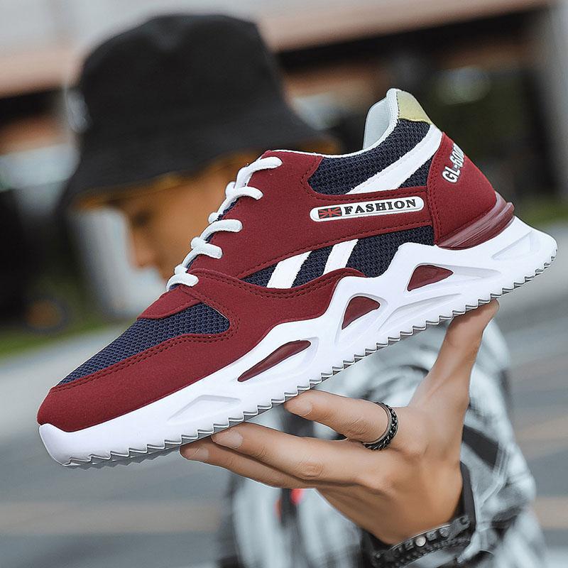 Sports Shoes Fashion Korean Spring and Summer Trendy Shoes Men's Casual Shoes Elastic Shoes Non-slip Shoes
