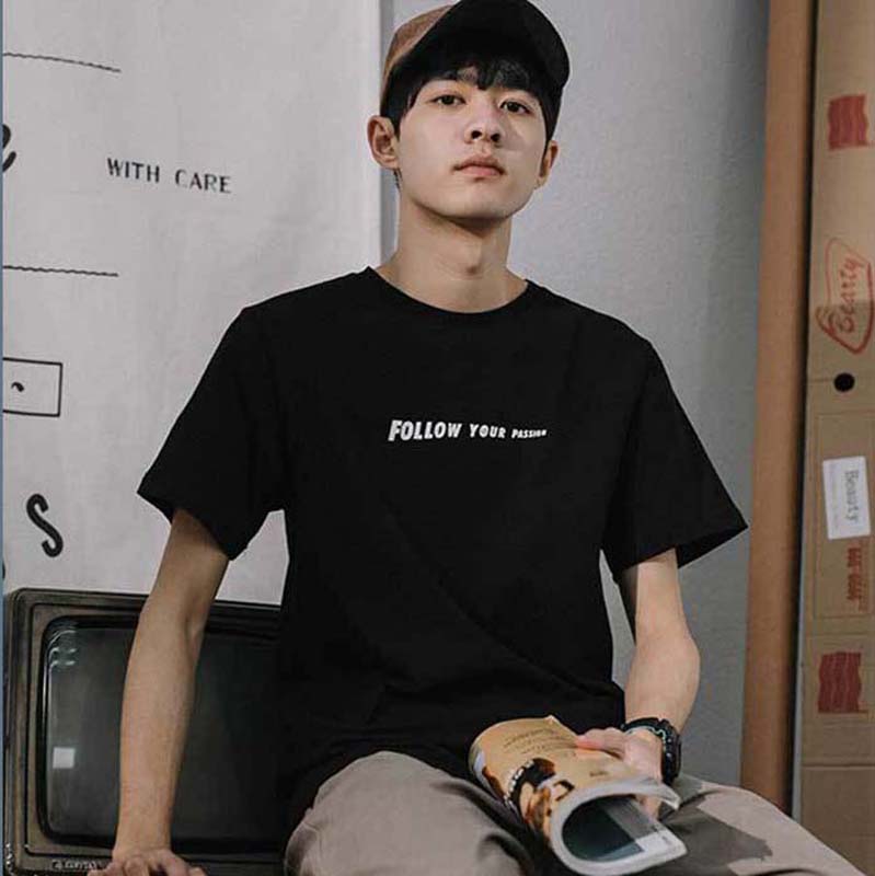 Pure Cotton Short-sleeved T-shirt Men's Summer Trend Loose Wild New T-shirt