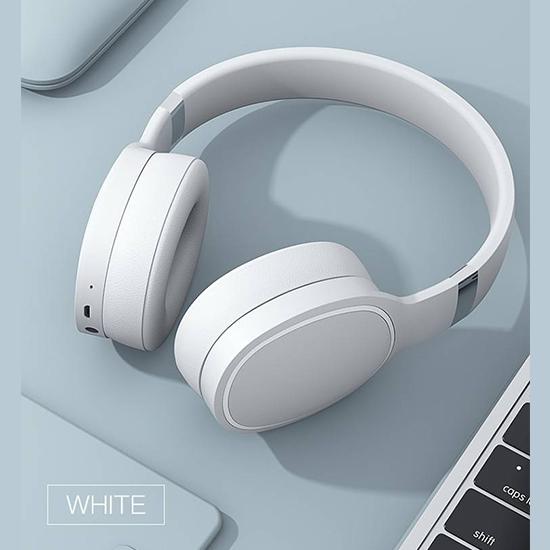 Wireless Headset Bluetooth 5.0 Stereo Foldable Headphones Built-in Mic Soft Protein Padding Flexible