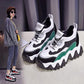 Thick-soled Heightened Travel Running Shoes Casual Student Breathable Sneakers All-match Comfortable Women Walking Sneakers