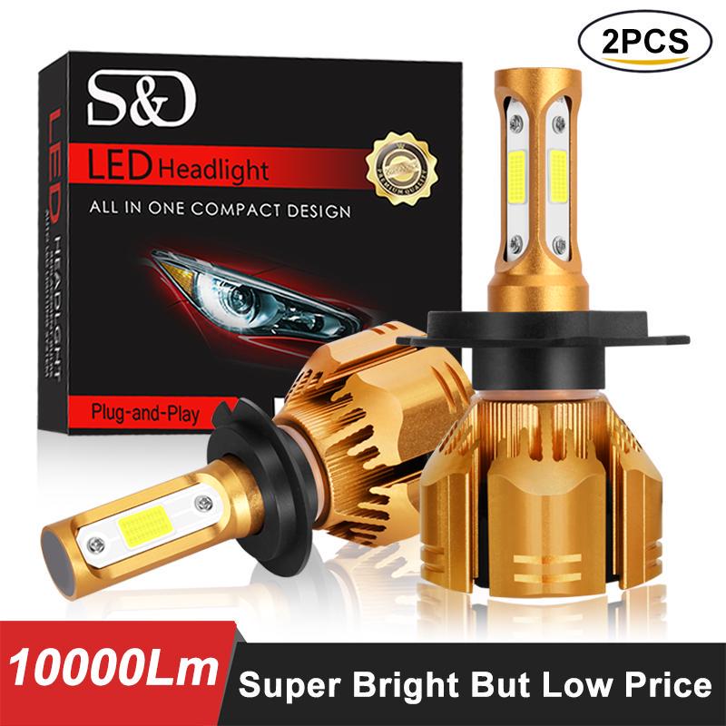 LED Car Headlight Bulbs H1 H3 H4 H7 LED H11 HB3 9005 HB4 9006 H13 9004 HB1 9007 HB5 9012 6000K 10000LM