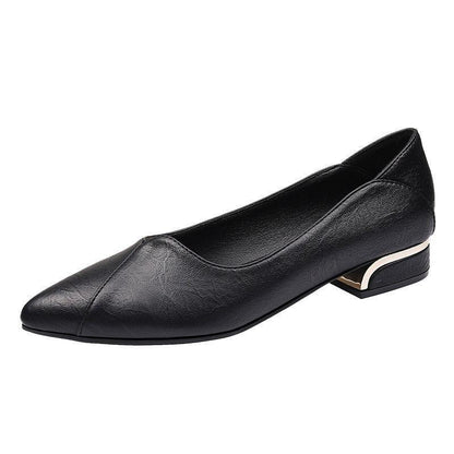 One Shoe Two Wear  Real Soft Leather Single Shoes Women Spring and Autumn New Low-heeled Comfortable All-match Casual Work