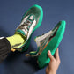 Men Dad Sneakers Casual Shoes Genuine Leather Chunky Sneaker Walking Shoes Zapatillas Hombre Green Vulcanized Sneakers